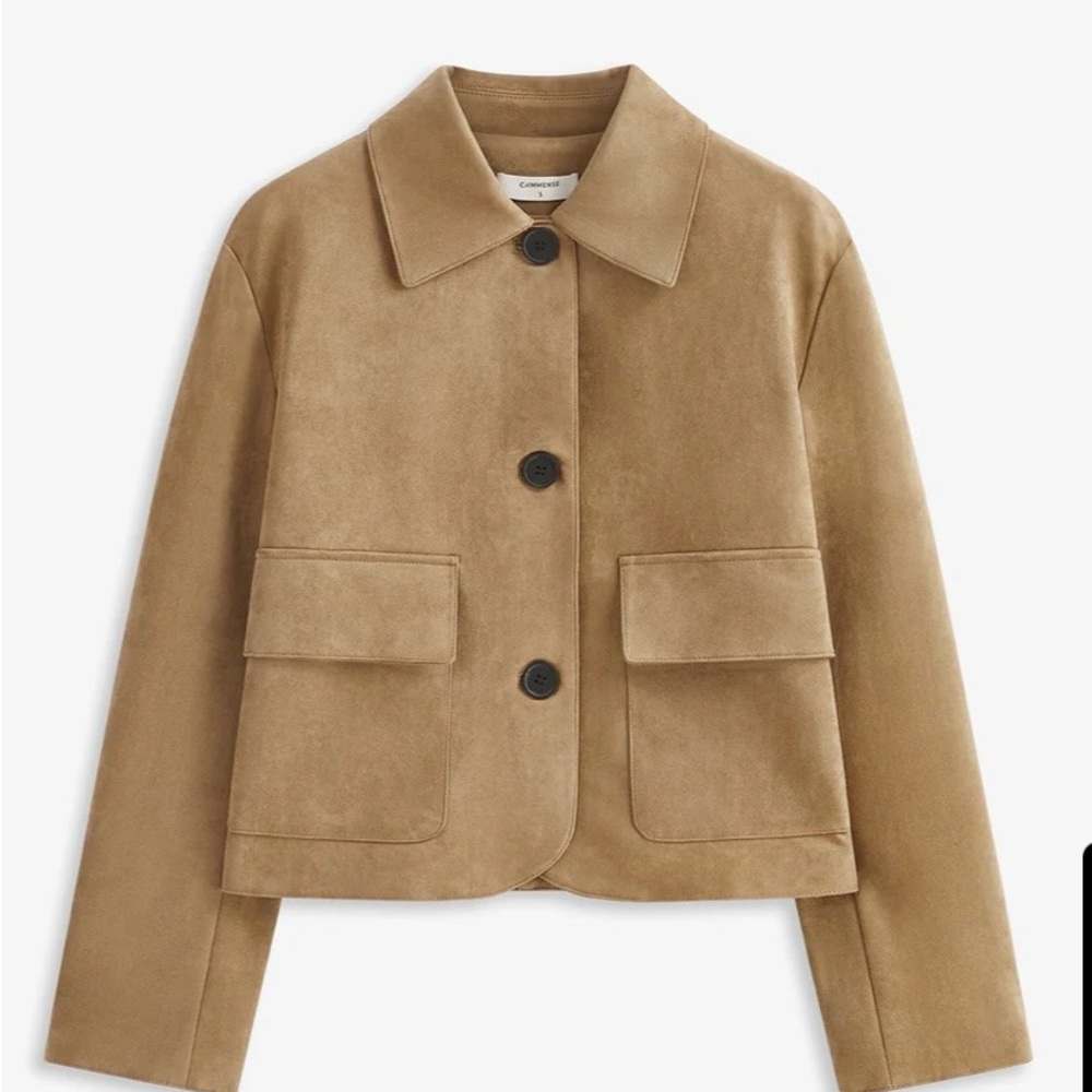Commense Camel Faux Suede Jacket